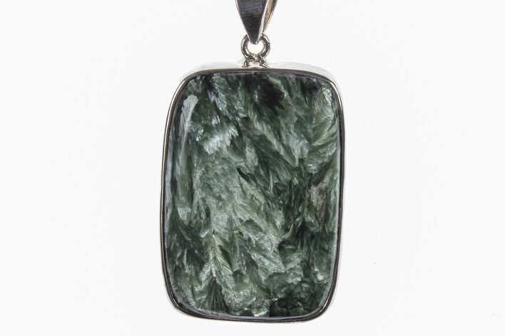 Polished Seraphinite Pendant (Necklace) - Sterling Silver #241336